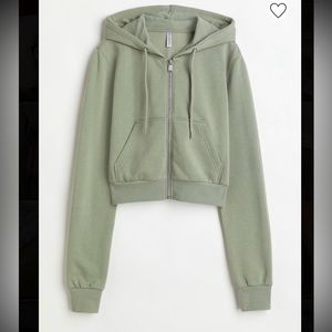 NWT H&M Short Hooded Sweatshirt Jacket